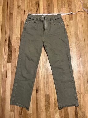 LOFT Petite Sage Green Straight Leg Jeans 24/25” inseam